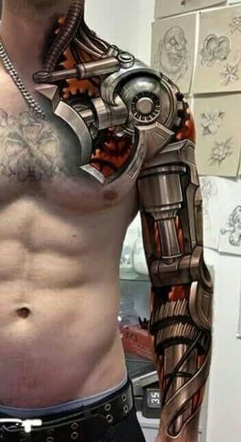 Top 80 Best BioMechanical Tattoos for Men | Improb Mechanical Arm Tattoo, Biomech Tattoo, Biomechanical Tattoo Design, Amazing 3d Tattoos, Mechanic Tattoo, Optical Illusion Tattoo, Room Design Modern, Biomechanical Tattoo, Closet Wardrobe