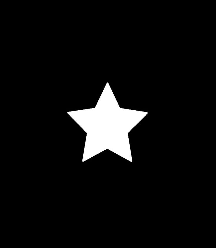 a white star on a black background