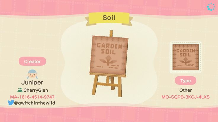 an animal crossing game screen with the words garden soil on it's easel