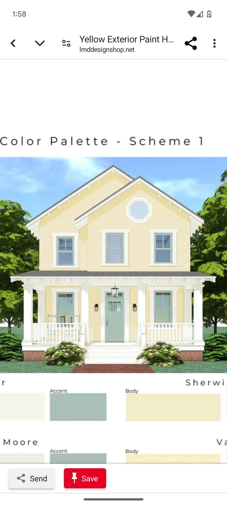 the color palette scheme for this house is yellow