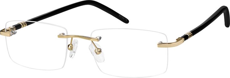 A rimless metal alloy eyeglasses with designer acetate temples. This eyeglasses is shown with lens shape #347. Please refer to the lens shape button above to see the 37 different lens shapes and sizes available with this eyeglasses. These different lens shape and size choices can significantly alter the overall look and final size of this eyeglasses. For a graphic illustration of the shapes of the lenses available for the rimless styles click on "Lens & Size Choices" below. After a lens is selec Men's Glasses Frames, Men's Glasses, Hinged Frame, Mens Glasses Frames, Rimless Glasses, Oval Eyeglasses, Zenni Optical, Fashion Eye Glasses, Prescription Eyeglasses