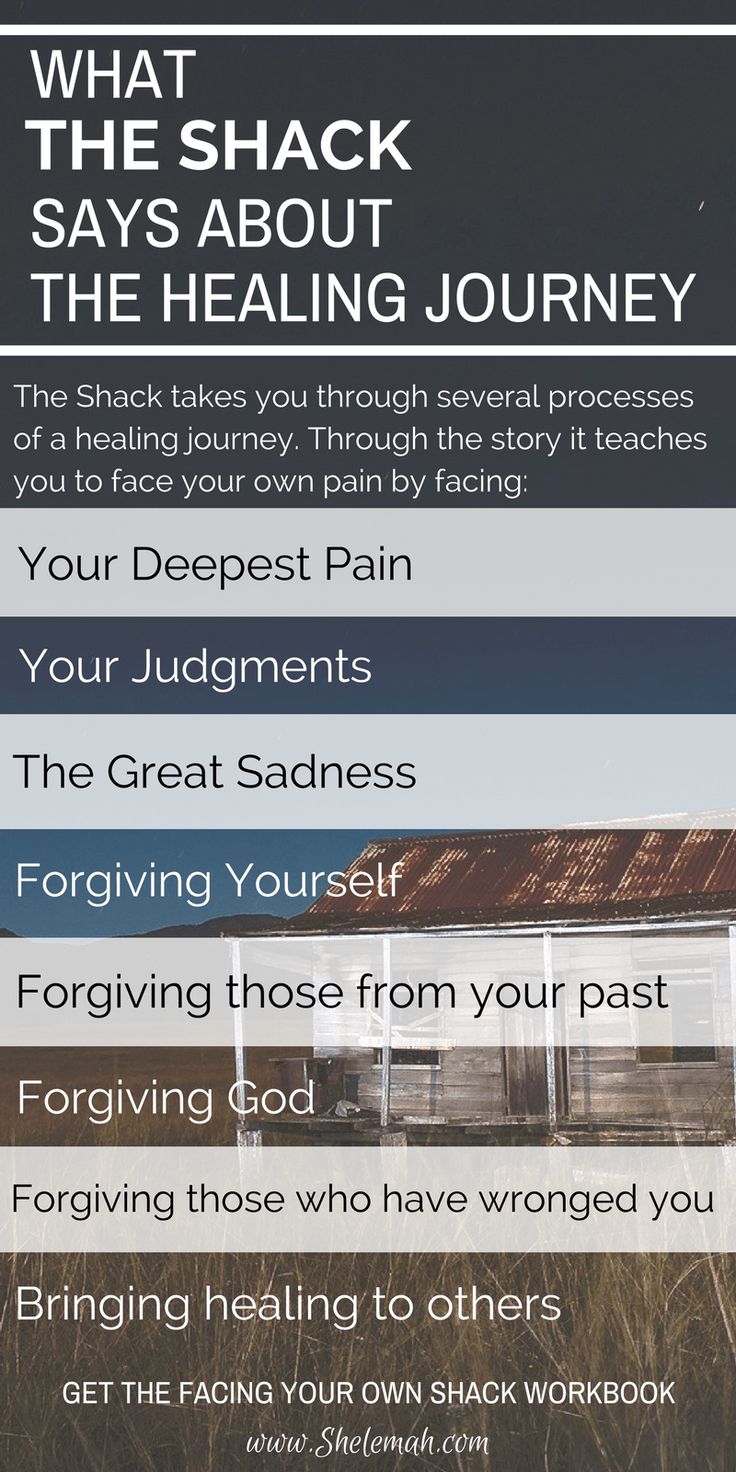 a poster with the words what they shack says about the healing journey and how to use it