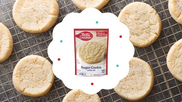 cookies on a cooling rack with a white label over the top that says sugar cookie