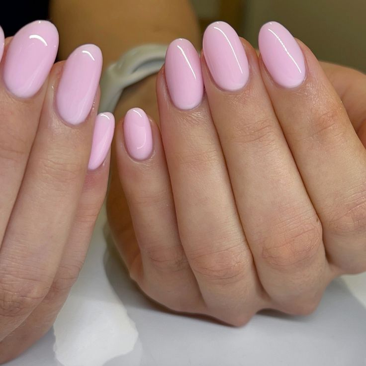 Colourful Gel Nails Ideas, Solid Gel Nails Colors, Acrylic Nails Basic Almond, Gel X Colors, Light Pink Shirt Almond Nails, Nail Inspo Neutral Colors, Light Pink Color Nails, Cute Light Color Nails, May Nail Inspo Almond