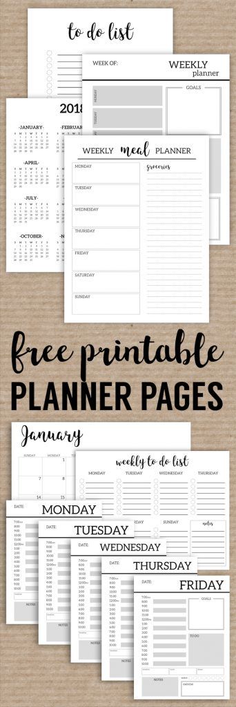 the free printable planner pages for every month