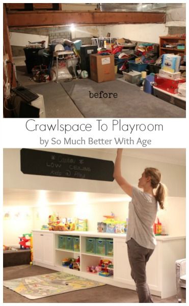 the before and after pictures show how to decorate a playroom