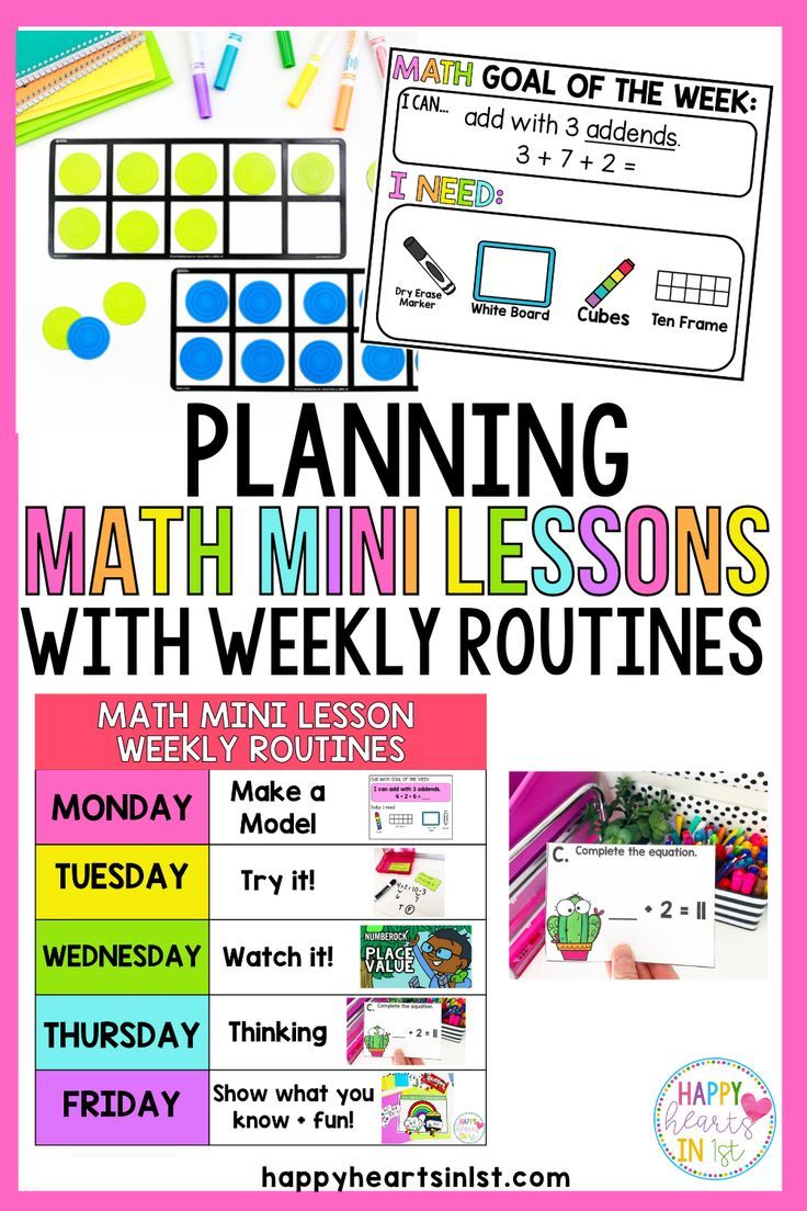 Guided Math in First Grade Mini Lesson Whole Group Instruction Ideas for Lesson Planning First Grade Math Lesson Plans, 3rd Grade Lesson Plans, Math Lesson Plans Elementary, Kindergarten Math Lesson Plans, Guided Math Groups, Teaching Lessons Plans, Math Station, Math Lesson Plans, Kindergarten Math Activities