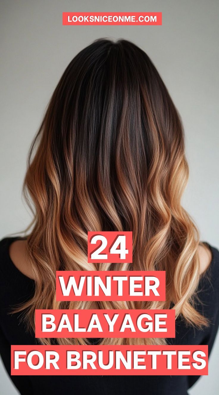 Get inspired by these 24 stunning winter balayage ideas for brunettes! From rich coffee tones to cool beige highlights, these balayage styles are perfect for keeping your hair looking fabulous throughout the winter months. #WinterHair #BalayageForBrunettes Cool Toned Highlights Brunettes, Balayage For Brunettes, Winter Balayage, Bold Hairstyles, Brunette Roots, Winter Hair Trends, Balayage Ideas, Gray Balayage, Honey Balayage