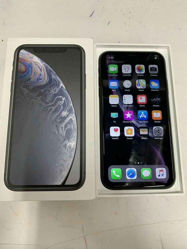 an apple iphone xr is in its box and it's inside the package