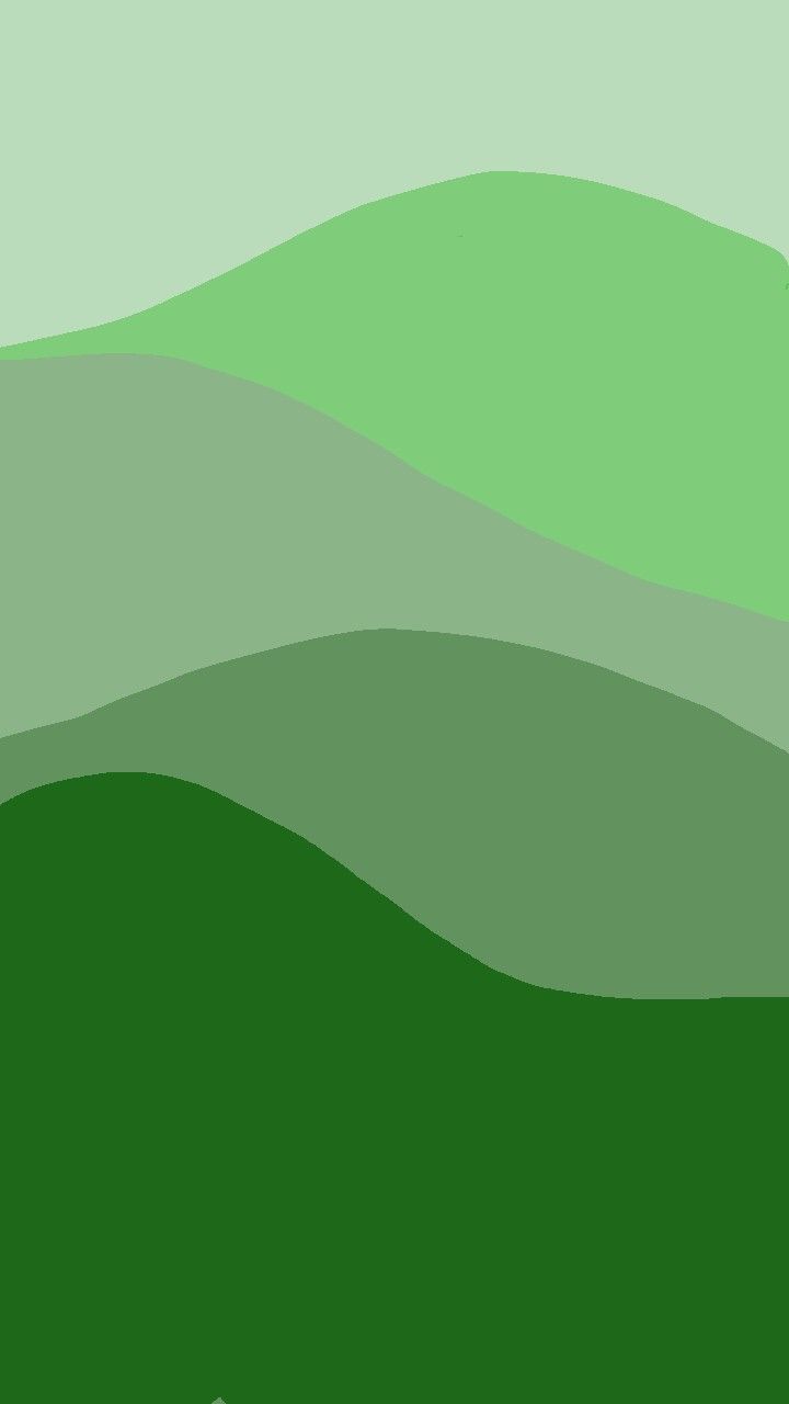 an abstract green landscape with hills and trees