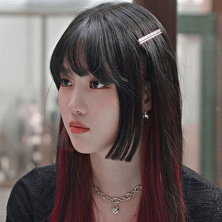 Kdrama Nevertheless, Sleek Haircuts, Anime Hair Color, Hime Cut, Dip Dye Hair, Wine Hair, Hair Color Streaks, Hairstyles For Layered Hair, Haircut Inspiration