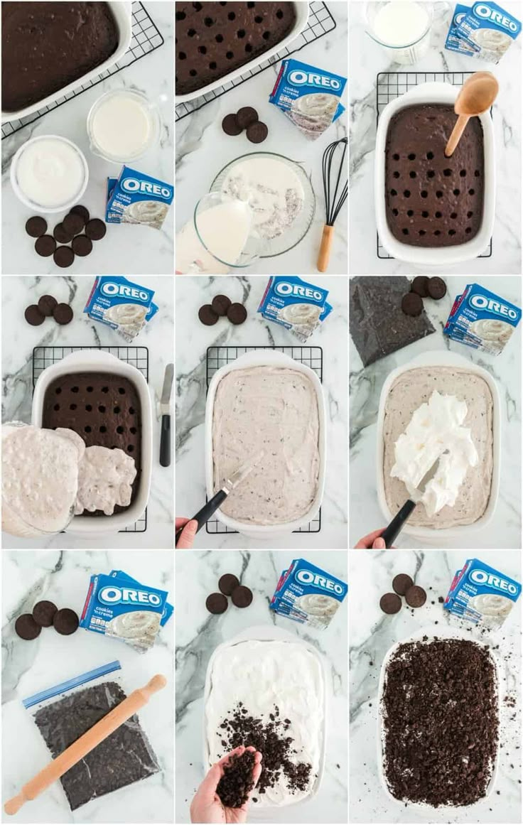 how to make oreo ice cream cake with chocolate chips and marshmallows