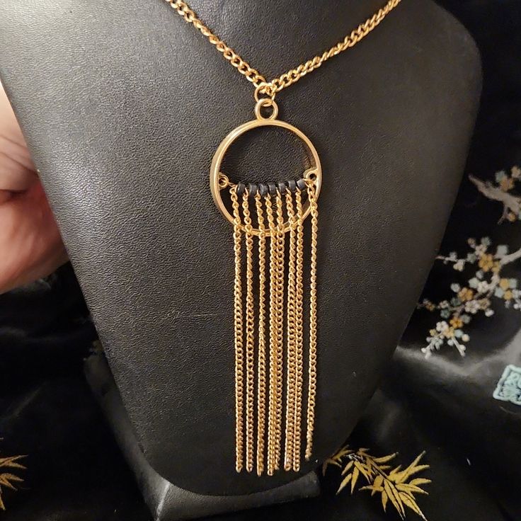 New In Package. Long Goldtone Chain With Fringe Pendant And Black Beads. Matching Chain Earrings Fringe Necklace, Paparazzi Jewelry, Chain Earrings, Black Beads, Gold Black, Womens Jewelry Necklace, Gold Tones, Jewelry Necklaces, Women Jewelry