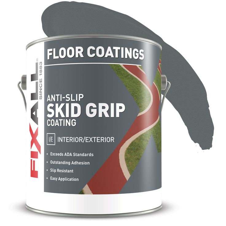 Provide your patio, pool deck, walkway and more with an extremely durable, non-slip coating using FixALL Skid Grip Anti-Slip Coating. This skid resistant pavement paint exceeds ADA standards for anti-slip surfaces – making it perfect for safety areas like sidewalks, curbs and crosswalks. The fade-resistant colors remain bright through heavy use in high traffic areas for a long-lasting finish. Skid Grip offers excellent adhesion to a variety of substrates. Ensure your surface is clean and apply w Cement Steps, Driveway Repair, Hand Painted Chairs, Beyond Paint, Concrete Paint, Concrete Resurfacing, Painted Front Porches, Feng Shui Home, Pool And Patio