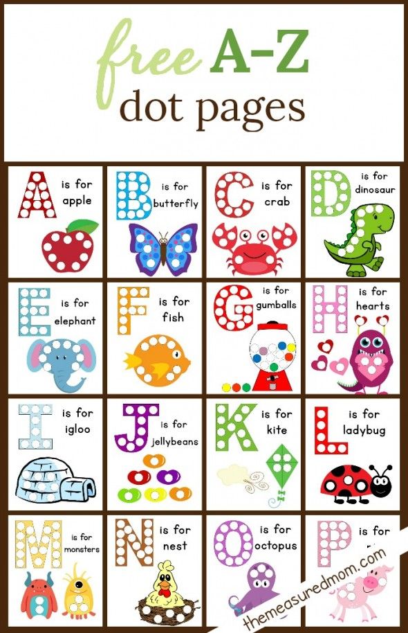 a poster with the words free a - z dot pages in different font and numbers