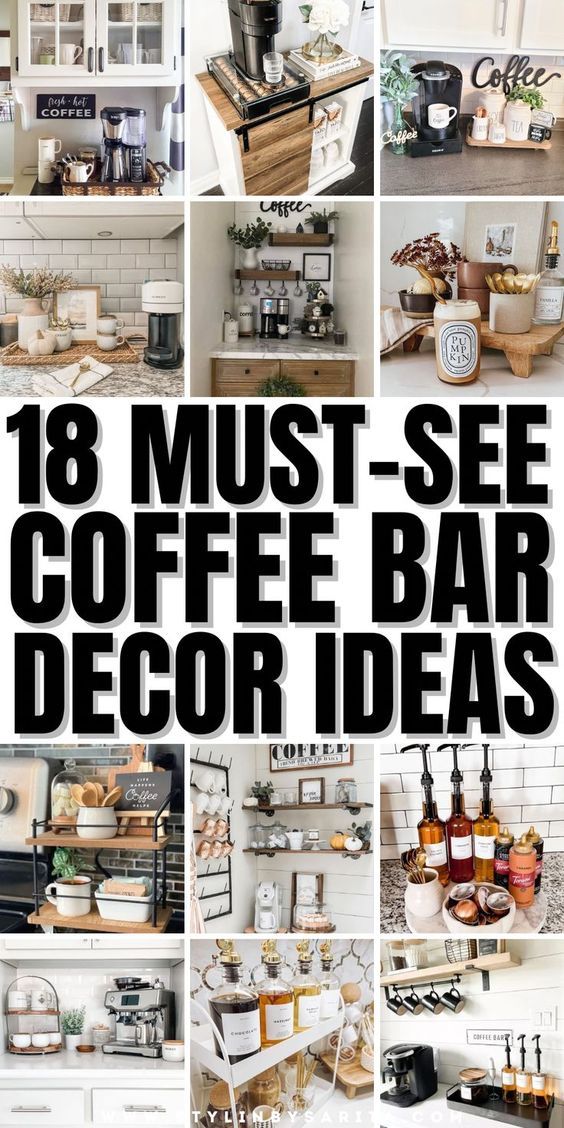 Looking for the best coffee bar ideas to start the morning right? Here are 18 of the most gorgeous and practical coffee station ideas. Coffee Station Ideas, Coffee Bar Ideas, Coffee Bar Station, Bar Station, Brown Table, Cafe Coffee, Coffee Station, Bar Ideas, Best Coffee