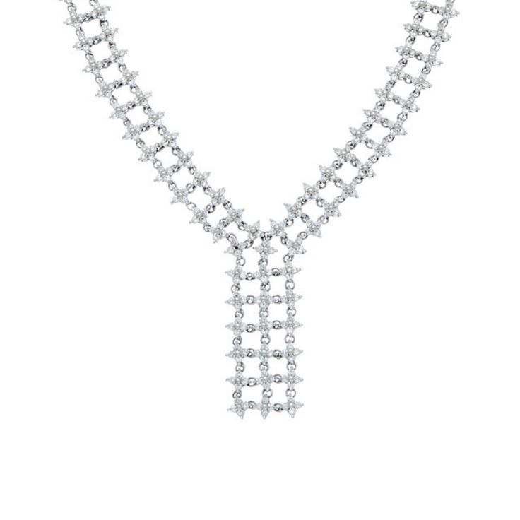 diamond necklace for women gold American Express, Round Diamonds, Diamond Necklace, Fine Jewelry, Diamonds, White Gold, Necklaces, Mesh, Gold