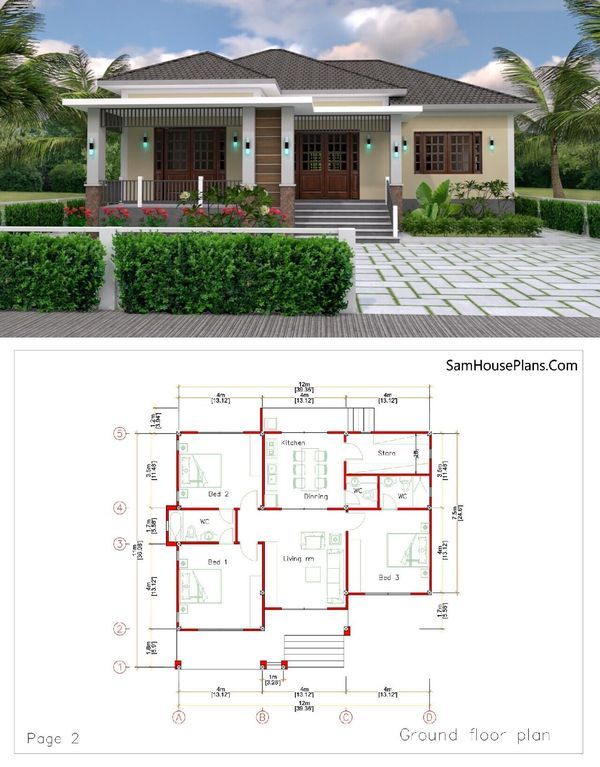 the floor plan for a small house with two levels and an attached porch, which is also