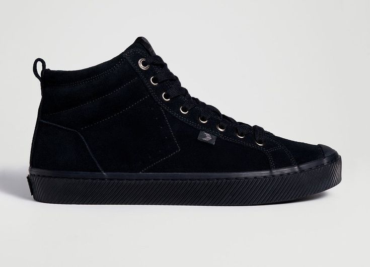 OCA High All Black Suede Sneaker Men 		 		 		 			| C A R I U M A Black Sneakers Women, Canvas Sneakers Womens, All Colour, Types Of Lace, Hightop Sneakers, Mens High Tops, Sneaker Men, Triple Black, Comfortable Sneakers