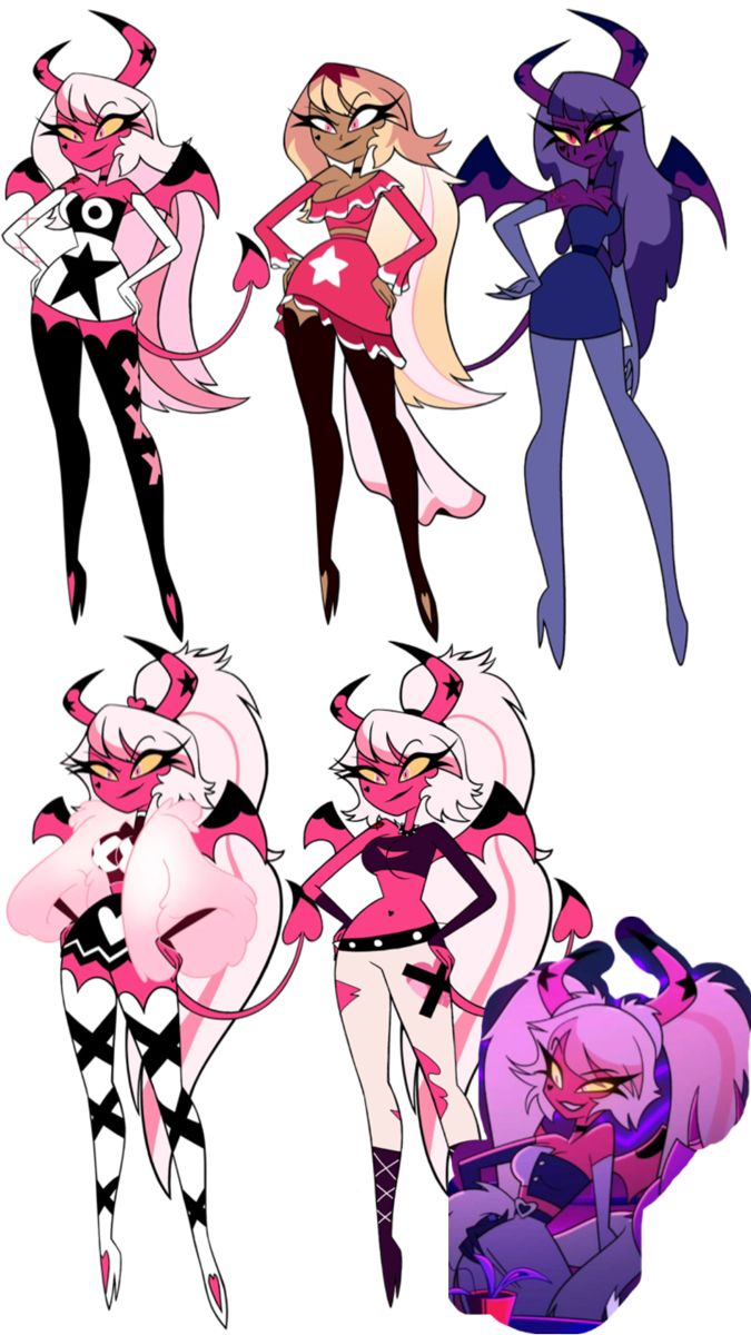 Verosika from every episode of Helluva Boss between ss1 ep3 to ss2 ep11 Helluva Boss Succubus, Verosika Mayday, Hell Of A Boss, Anime Lineart, Loki Fanart, Boss Wallpaper, Her Outfits, Helluva Boss And Hazbin Hotel, Vivziepop Hazbin Hotel