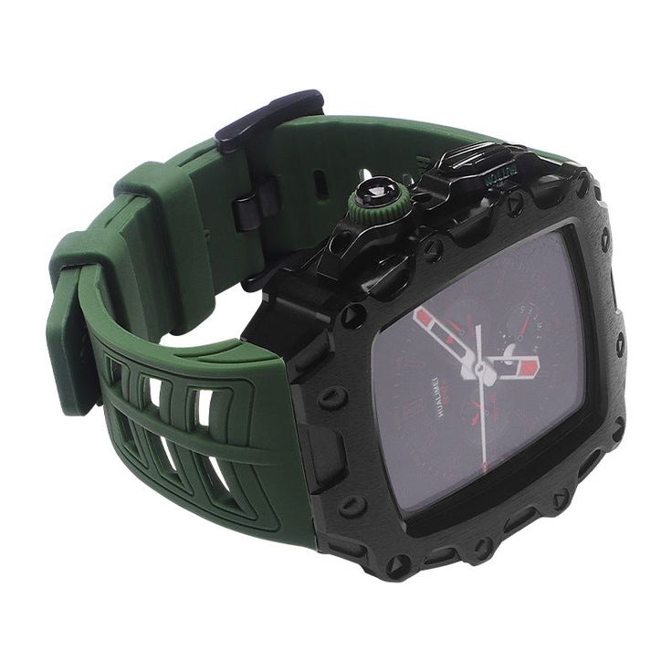 Feature 【Material】Built-in independent Polycarbonate protective cover（44/45mm） as a buffer layer, anti-wear, anti-drop and shock-proof Strap: High-quality Vitonmaterial, environmentally friendly and skin-friendly and dustproof, stable performance, easy to clean. With built-in glass screen protector, protect your iwatch surface from Scratch. 【Size】Case 44mm/45mm. Please check your apple watch model and your wrist size before purchase. 【Precise cutouts】The protective case is manufactured with high Apple Watch Se, Watch Stand, Apple Watches, Apple Watch Case, Apple Watch Models, Apple Watch Strap, Watch Model, Apple Products, Black White Red