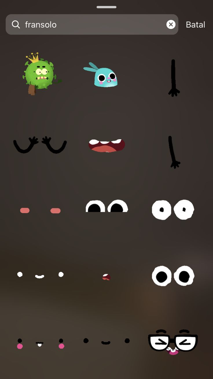 an iphone screen with different emoticions on it