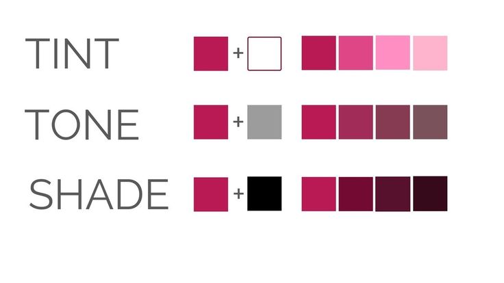 the font and color scheme for tint tone shade