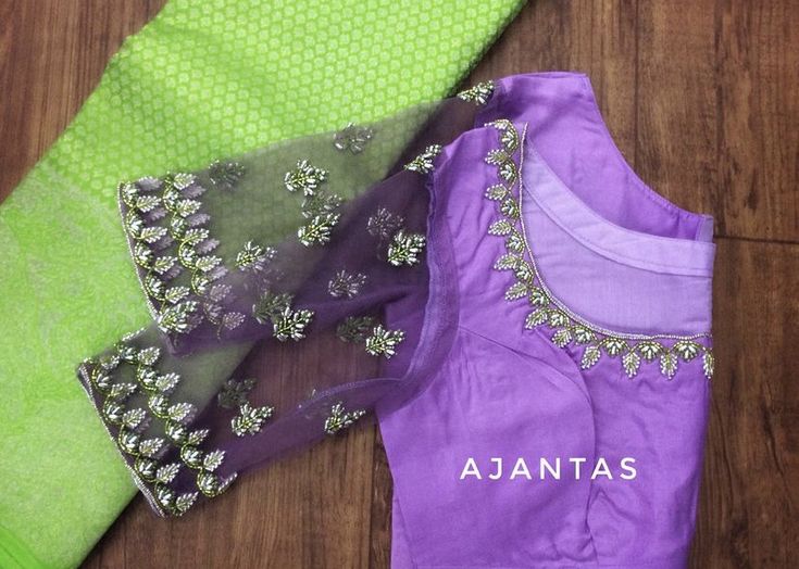 Silk Saree Netted Blouse Designs, Maggam Net Work Blouse Designs, Net Blouse For Silk Saree, Maggam Work On Net Hands, Net Blouse Work Designs, 2022 Blouse Designs, Net Maggam Work Blouse Designs, Maggam Work Net Blouse Designs, Net Work Blouse Designs