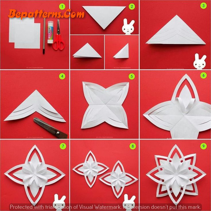 instructions to make paper snowflakes for christmas