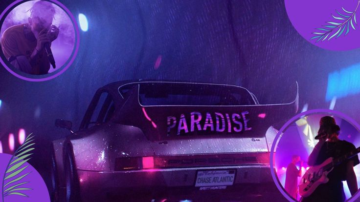 a car with the word paradise painted on it