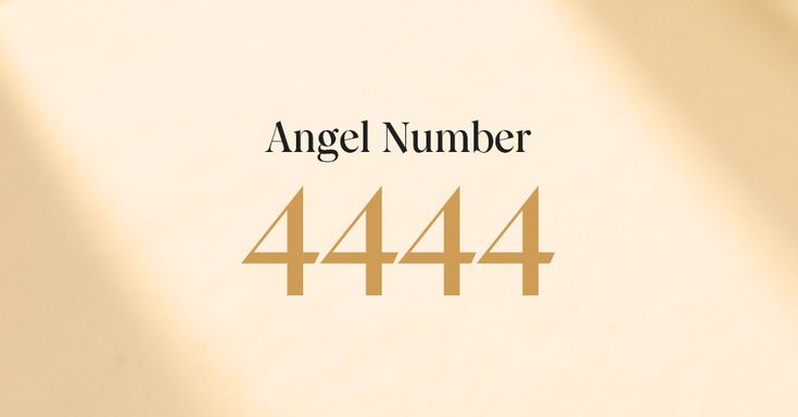 an angel number sign is shown with the word, angels number 444 on it