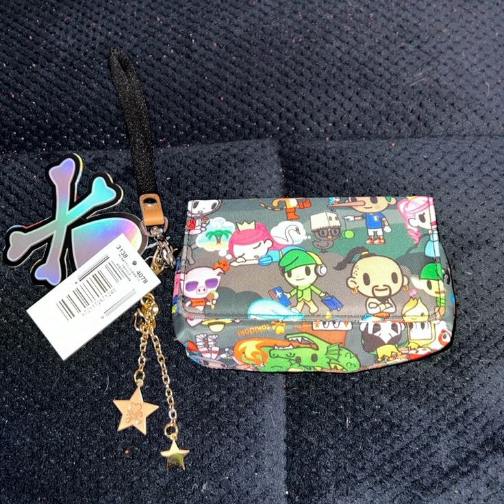 Tokidoki Make-Up Bag Pouch, Small Size, All-Over Fairytale Character Print, Velcro Top Enclosure With Zipper Underneath, Mirror On Top Part Of Inside, Pink Lining, Gold Star Keychain Attached, Brand New With Tags, Rare And Hard To Find, Bought From Uk! Playful Zipper Pouch Bag For Daily Use, Playful Multicolor Zipper Pouch, Kawaii Multicolor Bag With Zipper Pouch, Cute Multicolor School Pouch, Playful Multicolor Rectangular Pouch, Cute Multicolor Pouch For Personal Use, Cute Multicolor Bag With Zipper Pouch, Fun Zipper Pouch Bag For Daily Use, Fun Everyday Bag With Zipper Pouch