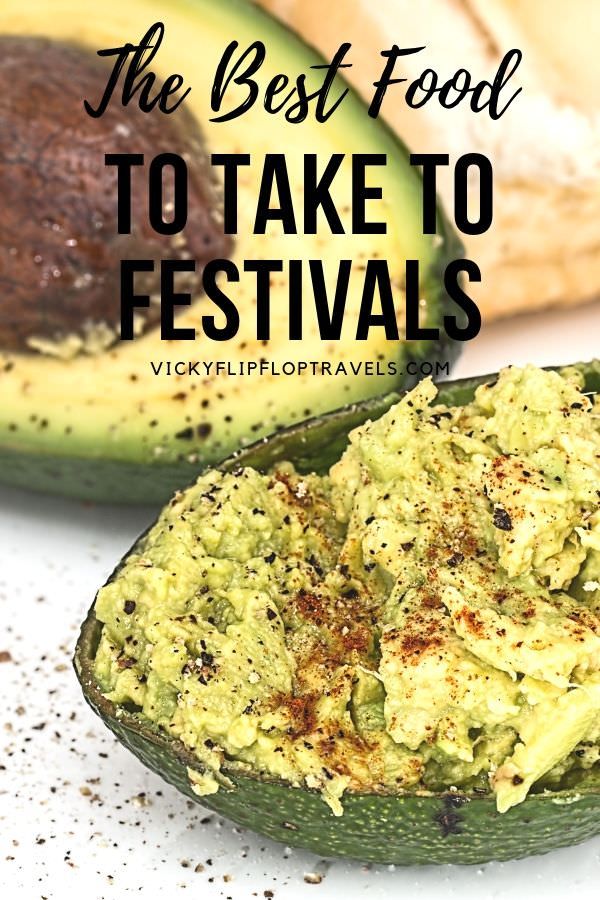 an avocado with the words the best food to take to festivals