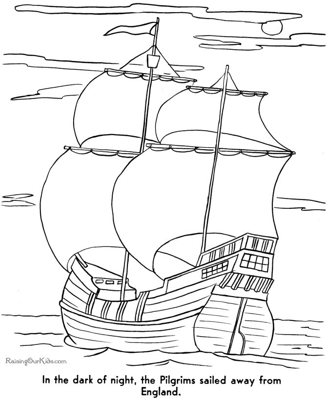 a coloring book page with a boat in the ocean and an english quote on it