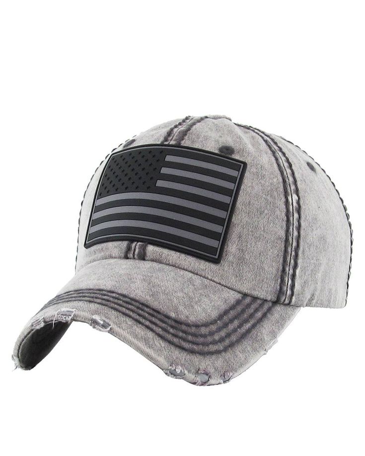 American Flag Baseball Cap - Dark Grey Green Baseball Cap, American Flag Hat, Vintage Style Hat, Mens Hats Fashion, Vintage Baseball Caps, Denim Decor, Flag Hat, Hold Fast, Mens Fashion Edgy