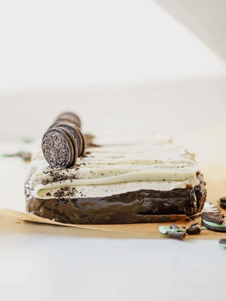 a piece of cake sitting on top of a table