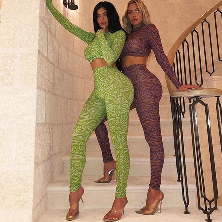 Women's Autumn Polyester Leopard Two-Piece Jumpsuit | ZORKET Trendy Stretch Club Sets, Green High-waist Stretch Jumpsuits And Rompers, Green Stretch High-waist Jumpsuits And Rompers, Green Stretch High Waist Jumpsuits And Rompers, Stretch High-waist Club Jumpsuits And Rompers, Stretch High Waist Jumpsuits And Rompers For Club, Green Fitted Party Sets, High Waist Stretch Two-piece Set, Green Stretch Jumpsuits And Rompers For Party