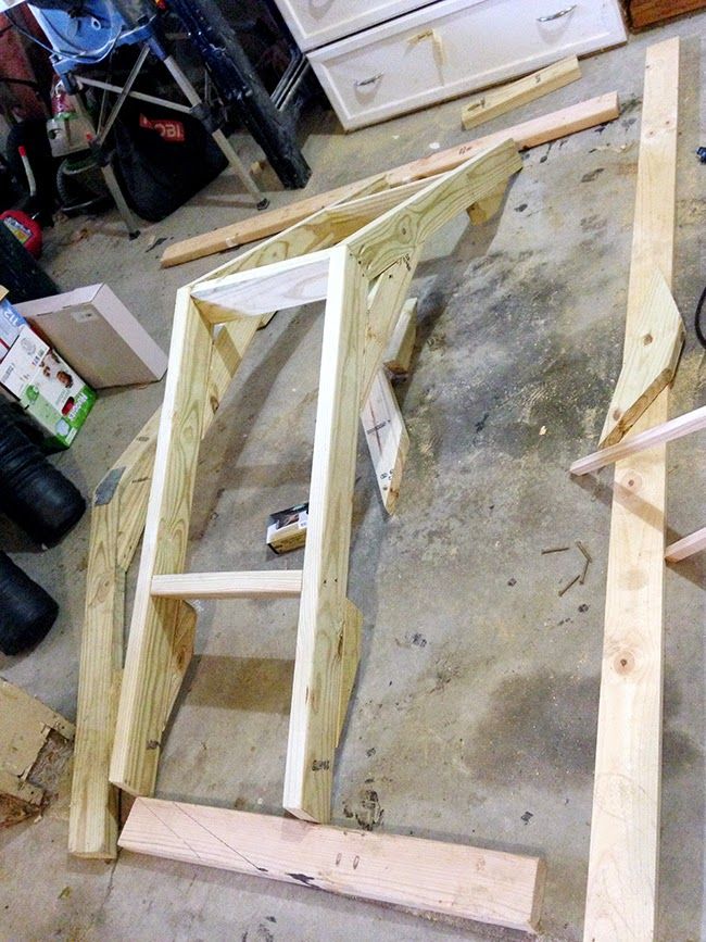 the unfinished frame is ready to be built