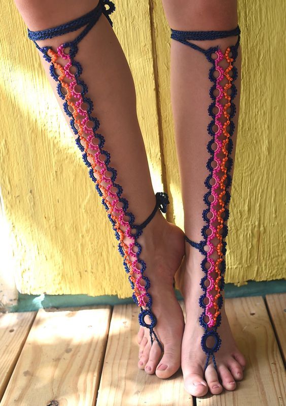 Double Gladiator Barefoot Sandal - My Beachy Side Charles Edwards, Crochet Lingerie, Crochet Barefoot Sandals, Barefoot Sandal, Crochet Sandals, Leather Gladiator Sandals, Trendy Top, Shop For Women, Barefoot Shoes