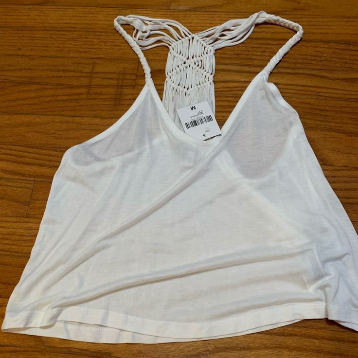 Forever 21 White Crop Top Braided/Design Back Size: Medium Brand New With Tags Chic Tank Top For Spring Festival, Forever 21 Summer Tank Top, Trendy Spring Festival Tank Top, Forever 21 Summer Cami Tank Top, Forever 21 Cami Tank Top For Summer, Forever 21 Sleeveless Tank Top For Beach, Forever 21 Tank Top For Spring Beach Occasions, Forever 21 Beach Tank Top For Spring, Forever 21 Tank Top For Beach In Spring