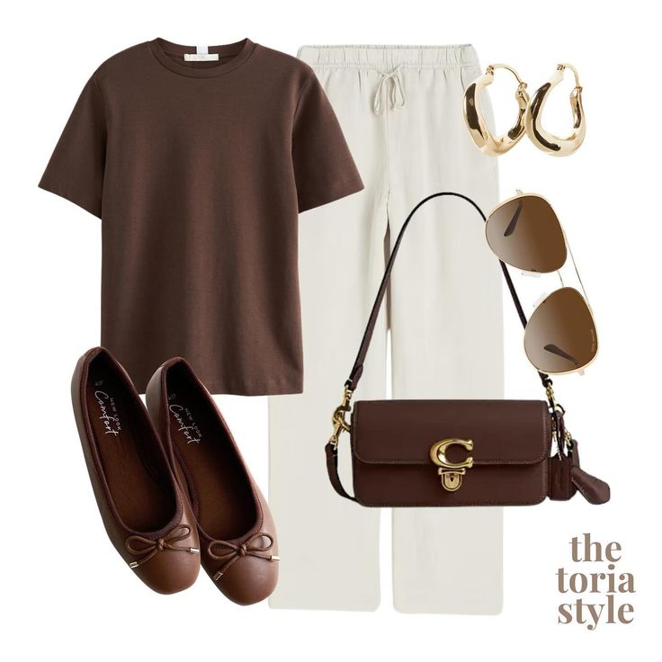 chocolate brown 🤎 save this post for future outfit inspo ✨ be sure to follow @thetoriastyle for daily outfits! 🤍 #thursdaystylefiles #thursdayoutfit #chocolatebrown #brownoutfit #summerstyleinspo #dailyoutfitinspo Brown Monochrome Outfit Summer, Brown Hair Outfits, Brown T Shirt Outfit, Brown Summer Outfits, Cute Brown Outfits, Brown Outfits For Women, Brown Blouse Outfit, Dark Brown Outfit, Brown Tshirt Outfit