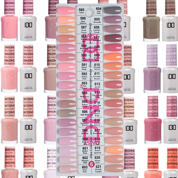 **ITEMS MAY BE SUBJECTED TO BE ON BACKORDER, OR REPLACE WITH OTHER COLORS** There are 2 options available when purchasing the DND DC Gel & Polish Swatch Collection. You will have the option to purchase the Full swatch collection that will include all 36 Colors (#585 - #621) or you can purchase the 30 colors which w Pink Sheer Nails Acrylic, Dnd Pink Gel Polish Colors Swatches, Dnd 597 Lavender Dream Nails, Dnd 603 Dolce Pink, London Coach Nail Polish, Dnd 599 Sunset Fog, Dnd Linen Pink, Dnd London Coach, Dnd 607 Hazelnut