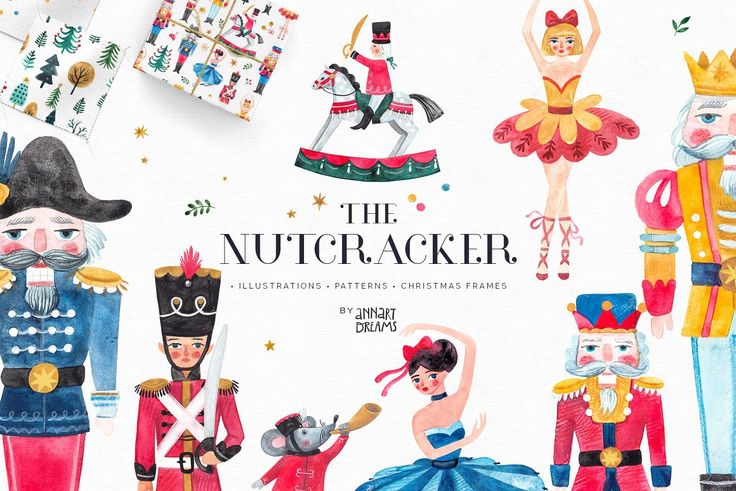 the nutcracker watercolor clipart collection