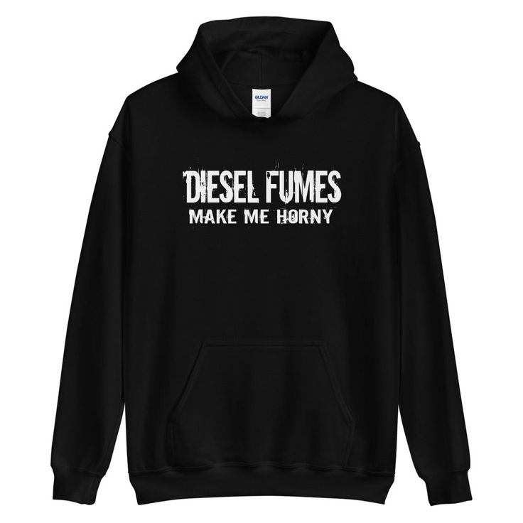 Diesel Truck Hoodie Sweatshirt From Aggressive Thread - Cummins, Duramax, Power Stroke Pastel Hoodie, Black Hooded Sweatshirt, Just Run, Proud Of Me, Knit Cuff, Hooded Sweatshirt, Pocket Pouch, Unisex Hoodies, Rib Knit