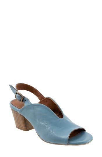 A rich leather upper and adjustable slingback strap elevate a weekend-ready sandal lofted by a stacked block heel. 2 1/2" heel Adjustable slingback strap with buckle closure Leather upper and lining/rubber sole Made in Turkey Casual Slingback Sandals With High Heel, Casual Slingback High Heel Sandals, Casual Medium Width High Heel Slingback Sandals, Summer Slingback Mules With Heel Strap, Casual Slingback Pumps With Block Heel For Spring, Casual Slingback Pumps With Buckle Closure For Spring, Summer Slingback Sandals With Stacked Heel And Medium Width, Summer Leather Low Heel Slingback Pumps, Spring Leather Low Heel Slingback Sandals