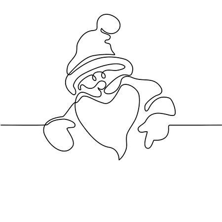 a continuous line drawing of a snowman