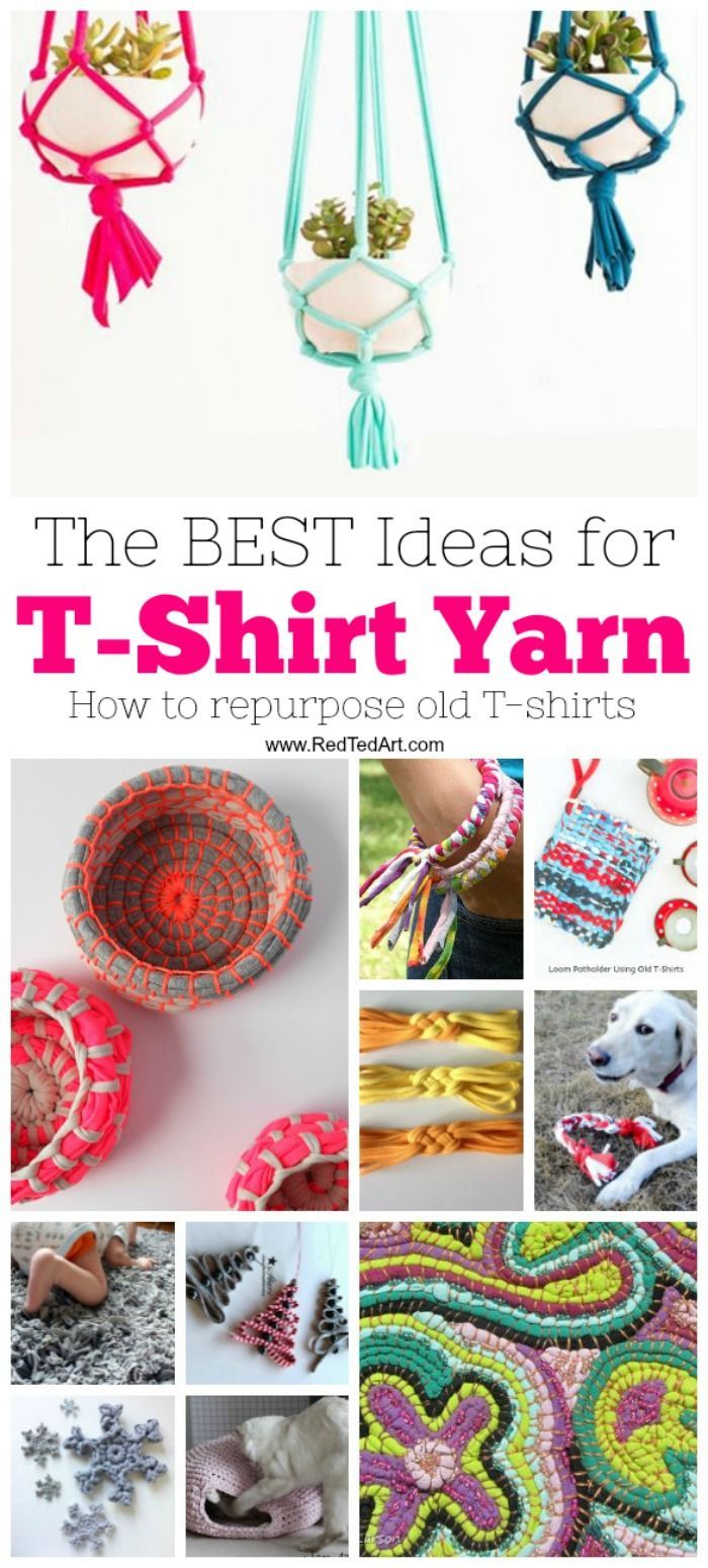 the best ideas for t - shirt yarn how to repurposed t - shirts