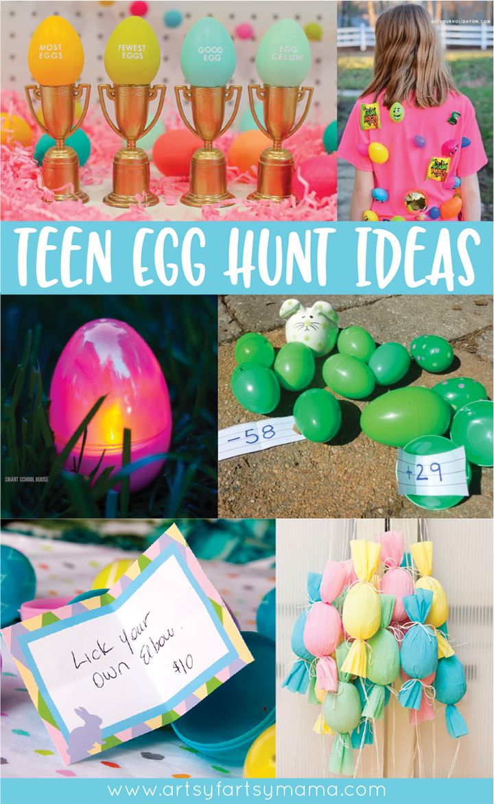 the top ten egg hunt ideas for kids to make with balloons and streamers, including eggs