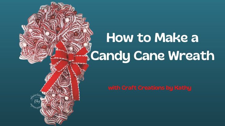 how to make a candy cane wreath with craft creations by kathy