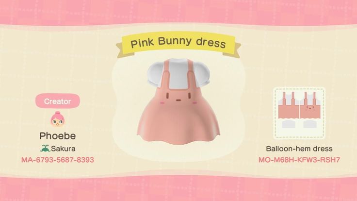 the pink bunny dress is on display in this game